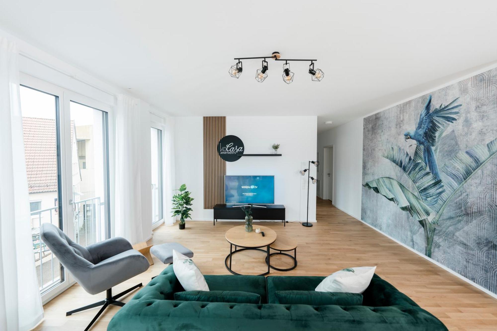 Apartment Kocasa-apartments 02, Design, City-center Boeblingen, Stellplatz, Balkon, Waipu-tv *